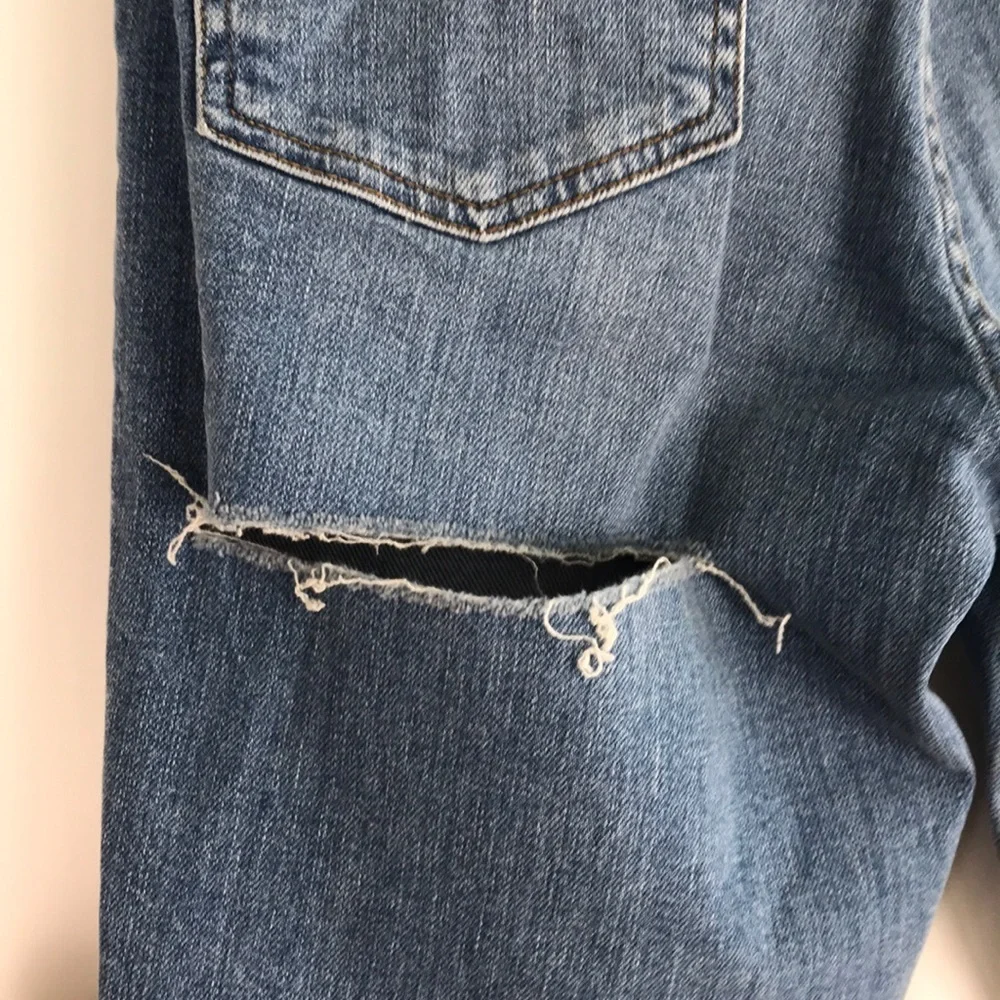 ASOSHigh waisted Bum Ripped jeans